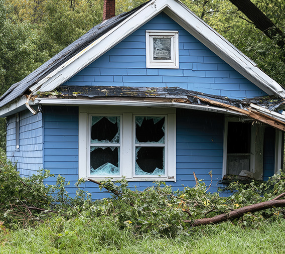 Home repair and restoration services for storm-damaged windows and roofing.